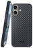 NEKIT Fiber Apple iPhone 17 Hoesje MagSafe Kevlar Back Cover Dun Zwart
