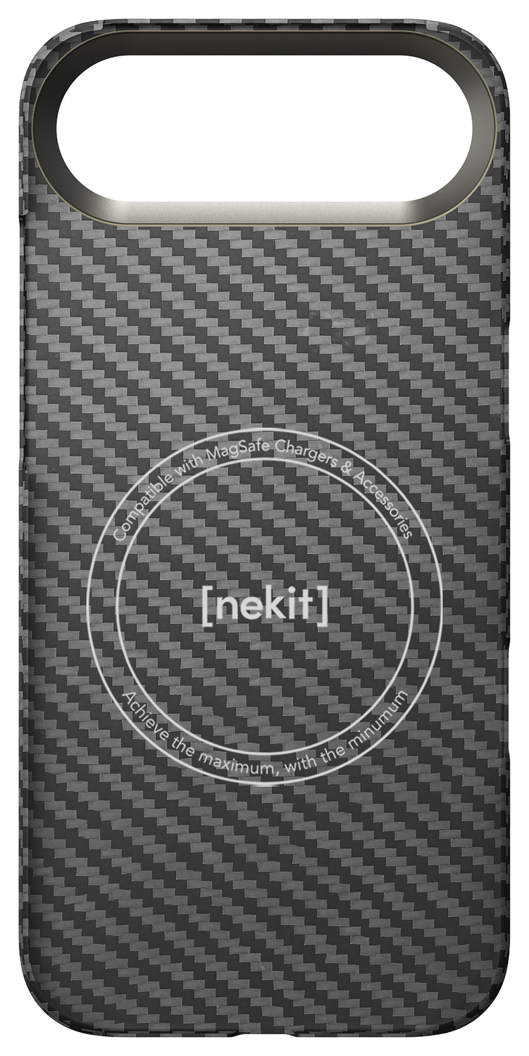NEKIT Fiber Apple iPhone 17 Air Hoesje MagSafe Kevlar Back Cover Dun Zwart afbeelding 12