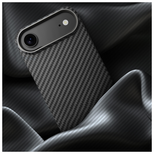 NEKIT Fiber Apple iPhone 17 Air Hoesje MagSafe Kevlar Back Cover Dun Zwart afbeelding 7