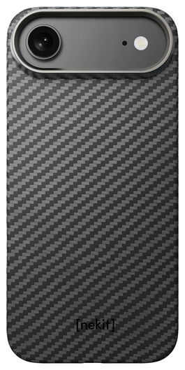 NEKIT Fiber Apple iPhone 17 Air Hoesje MagSafe Kevlar Back Cover Dun Zwart afbeelding 11