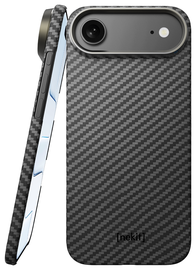 NEKIT Fiber Apple iPhone 17 Air Hoesje MagSafe Kevlar Back Cover Dun Zwart afbeelding