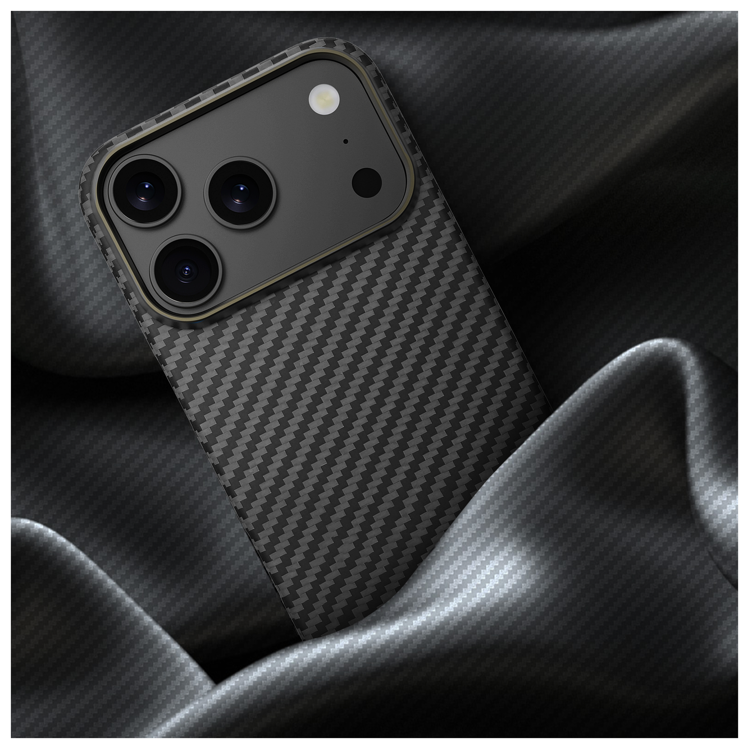NEKIT Fiber Apple iPhone 17 Pro Max Hoesje MagSafe Kevlar Back Cover Dun Zwart afbeelding 14