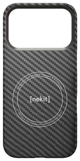 NEKIT Fiber Apple iPhone 17 Pro Max Hoesje MagSafe Kevlar Back Cover Dun Zwart afbeelding 9