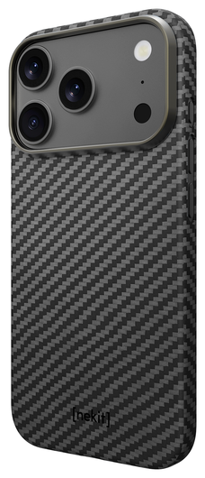 NEKIT Fiber Apple iPhone 17 Pro Max Hoesje MagSafe Kevlar Back Cover Dun Zwart afbeelding 10