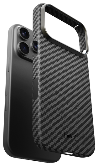 NEKIT Fiber Apple iPhone 17 Pro Max Hoesje MagSafe Kevlar Back Cover Dun Zwart afbeelding 13