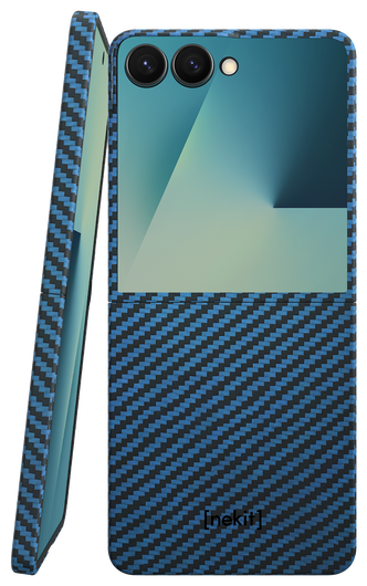 NEKIT Fiber Samsung Galaxy Z Flip 7 Hoesje MagSafe / Qi2 Kevlar Dun Blauw afbeelding 1