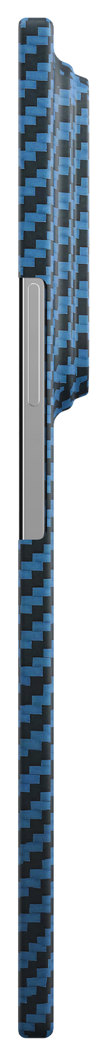 NEKIT Fiber Samsung Galaxy Z Fold 7 Hoesje MagSafe Kevlar Back Cover Dun Blauw afbeelding 5