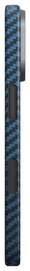 NEKIT Fiber Apple iPhone 17 Hoesje MagSafe Kevlar Back Cover Dun Blauw afbeelding 14