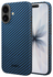 NEKIT Fiber Apple iPhone 17 Hoesje MagSafe Kevlar Back Cover Dun Blauw afbeelding 2