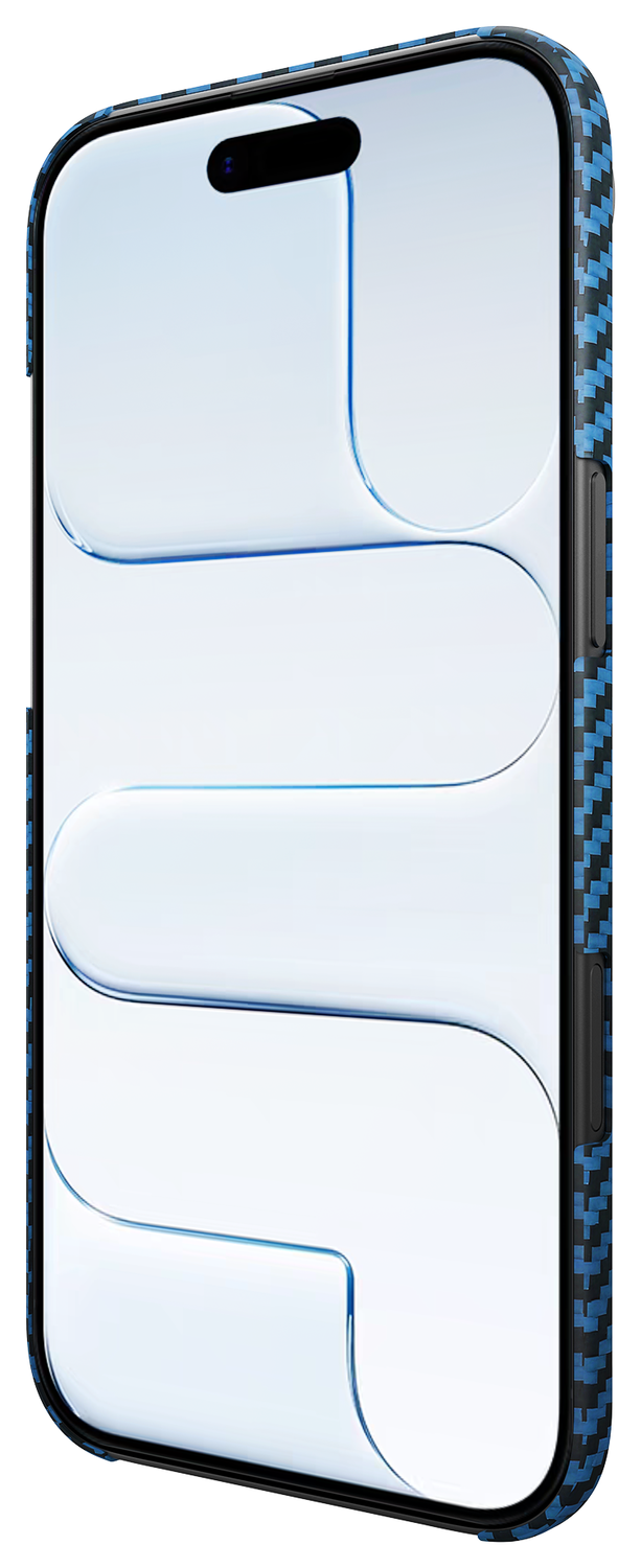 NEKIT Fiber Apple iPhone 17 Air Hoesje MagSafe Kevlar Back Cover Dun Blauw afbeelding 15