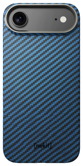 NEKIT Fiber Apple iPhone 17 Air Hoesje MagSafe Kevlar Back Cover Dun Blauw afbeelding 12