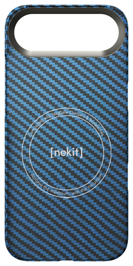NEKIT Fiber Apple iPhone 17 Air Hoesje MagSafe Kevlar Back Cover Dun Blauw afbeelding 14