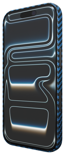 NEKIT Fiber Apple iPhone 17 Pro Hoesje MagSafe Kevlar Back Cover Dun Blauw afbeelding 13