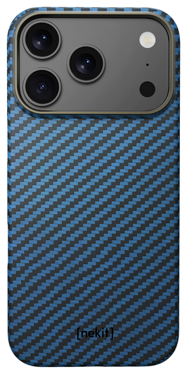 NEKIT Fiber Apple iPhone 17 Pro Max Hoesje MagSafe Kevlar Back Cover Dun Blauw afbeelding 10