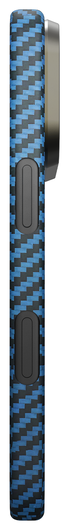 NEKIT Fiber Apple iPhone 17 Pro Max Hoesje MagSafe Kevlar Back Cover Dun Blauw afbeelding 15