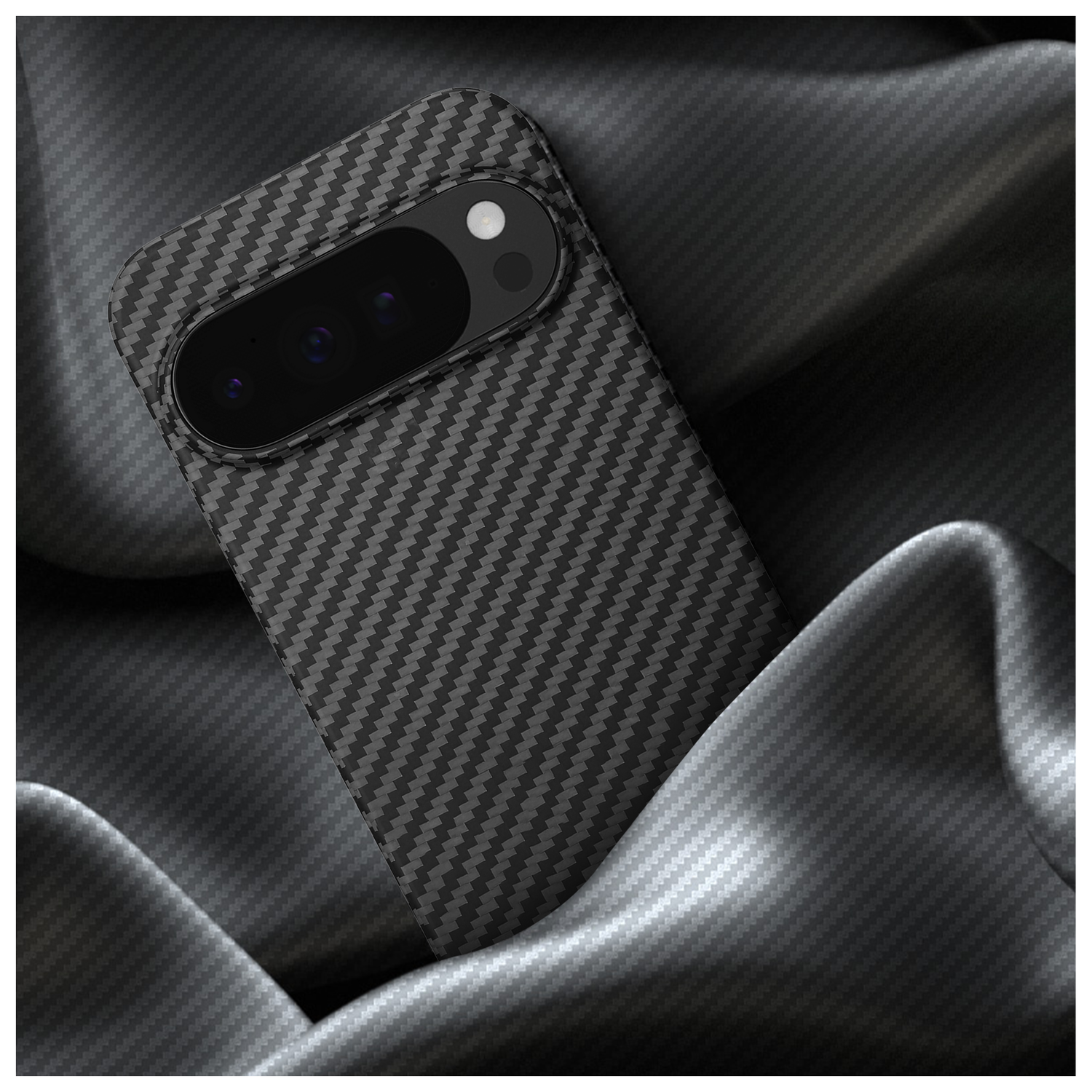 NEKIT Fiber PixelSnap Google Pixel 10 / 10 Pro Hoesje MagSafe / Qi2 Kevlar Zwart afbeelding 17