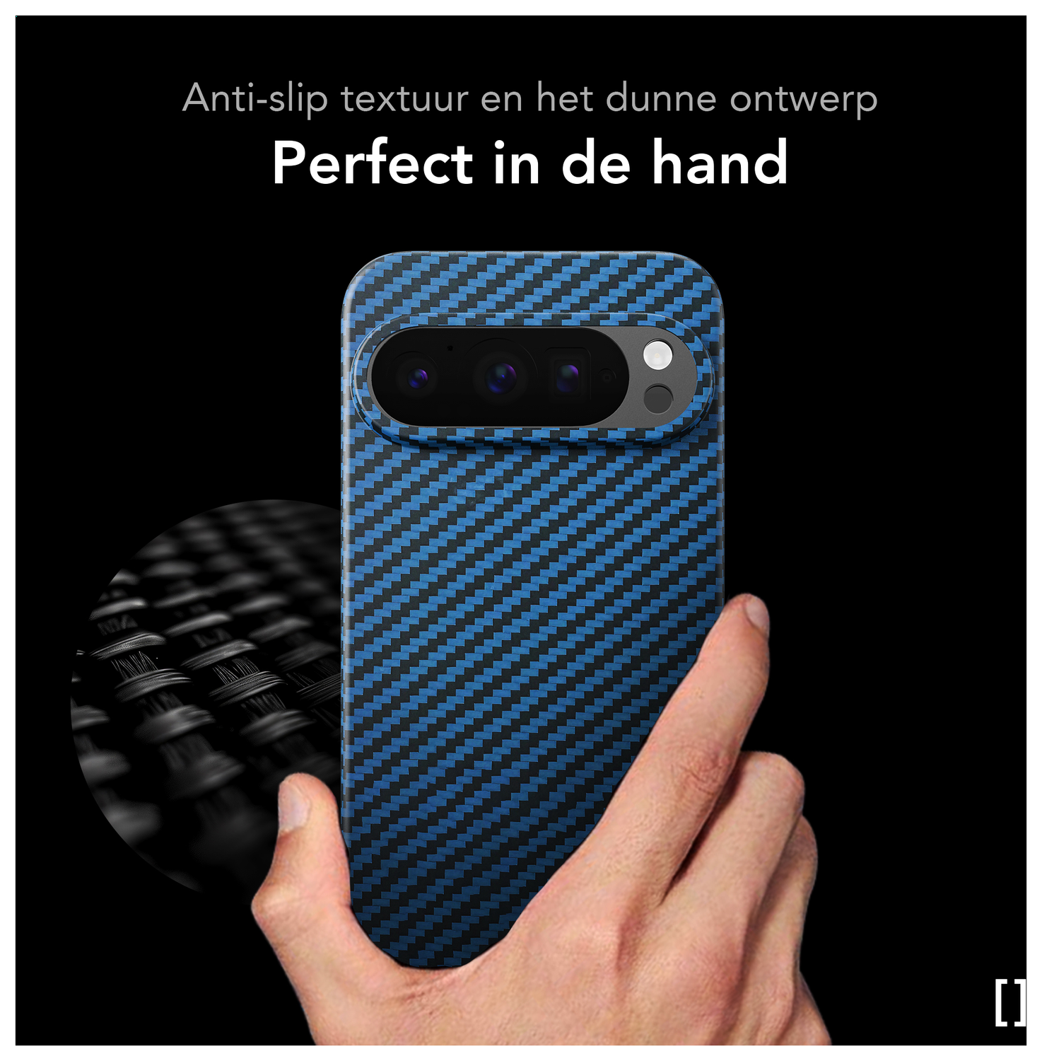 NEKIT Fiber PixelSnap Google Pixel 10 / 10 Pro Hoesje MagSafe / Qi2 Kevlar Blauw afbeelding 3