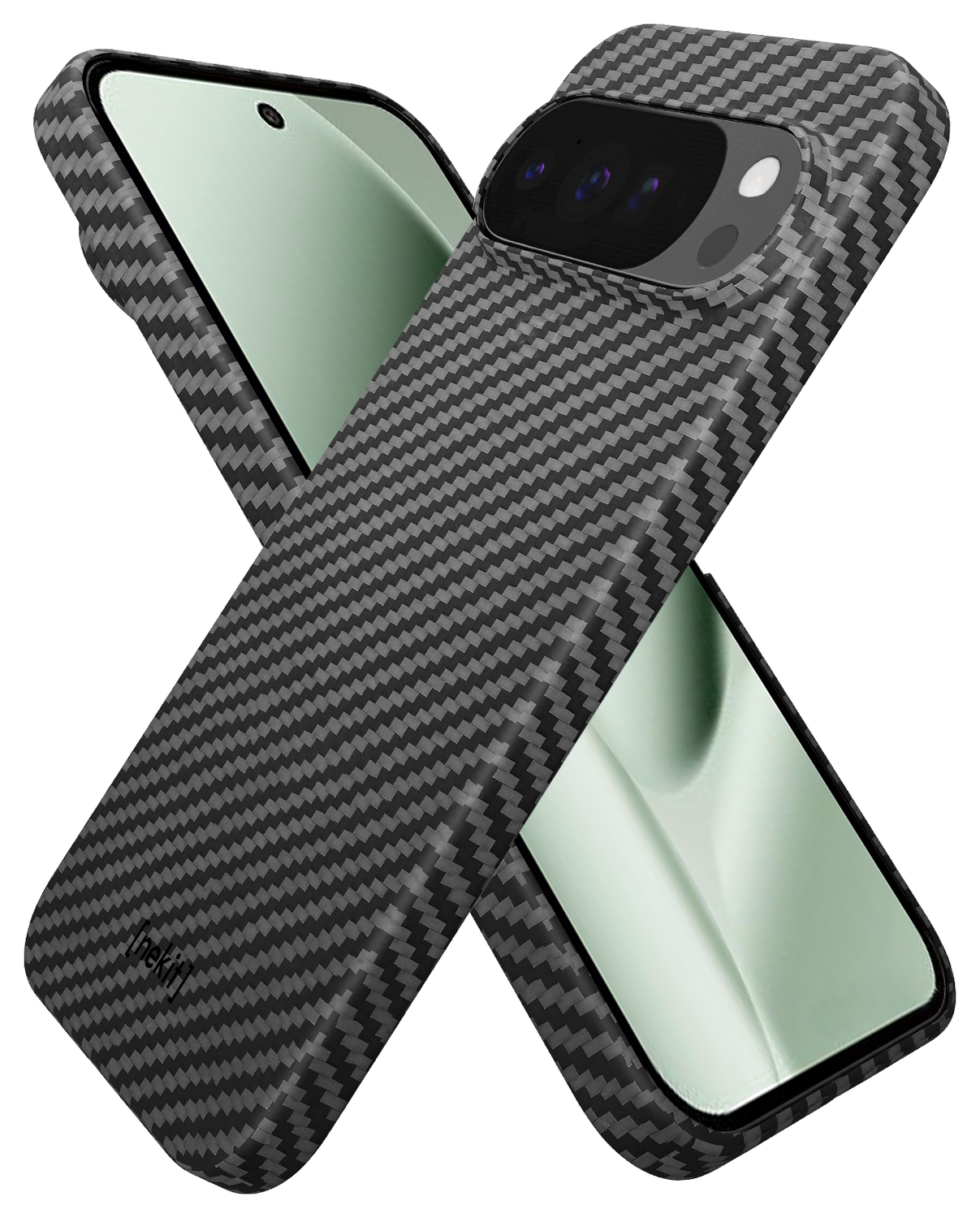NEKIT Fiber PixelSnap Google Pixel 10 Pro XL Hoesje MagSafe / Qi2 Kevlar Zwart afbeelding 2