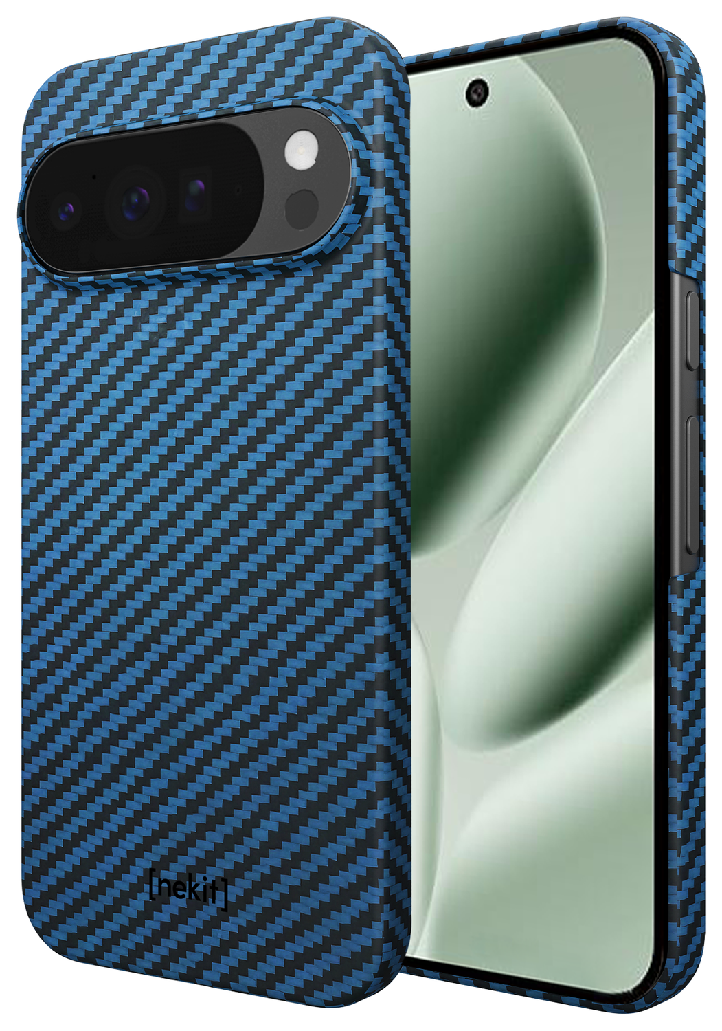 NEKIT Fiber PixelSnap Google Pixel 10 Pro XL Hoesje MagSafe / Qi2 Kevlar Blauw afbeelding 10