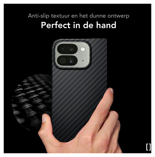 NEKIT Fiber PixelSnap Google Pixel 10 Pro Fold Hoesje MagSafe / Qi2 Kevlar Zwart afbeelding 9