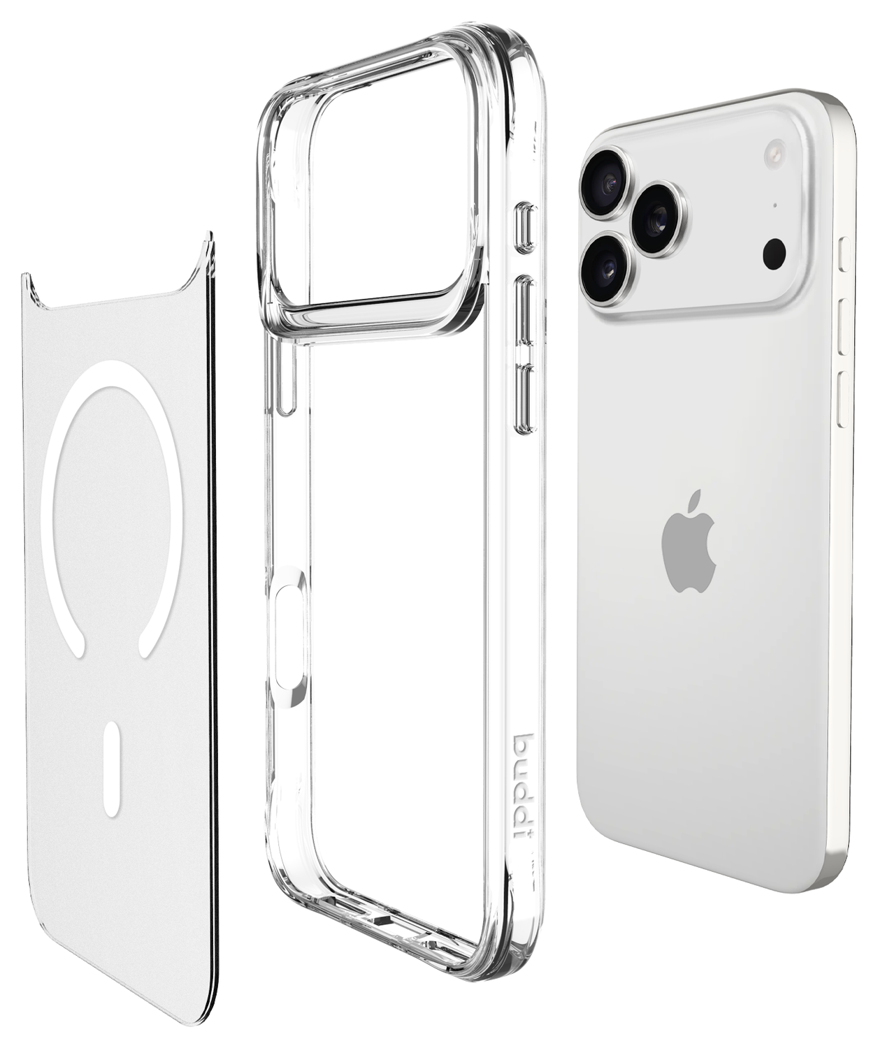 Buddi Core Apple iPhone 17 Pro Max Hoesje MagSafe Back Cover Matte Clear afbeelding 10