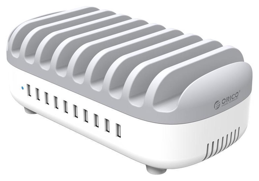 Orico Universeel 120W Oplaad Station 10 Poort USB-A Oplader Wit afbeelding 1