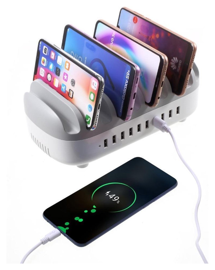 Orico Universeel 120W Oplaad Station 10 Poort USB-A Oplader Wit afbeelding 10