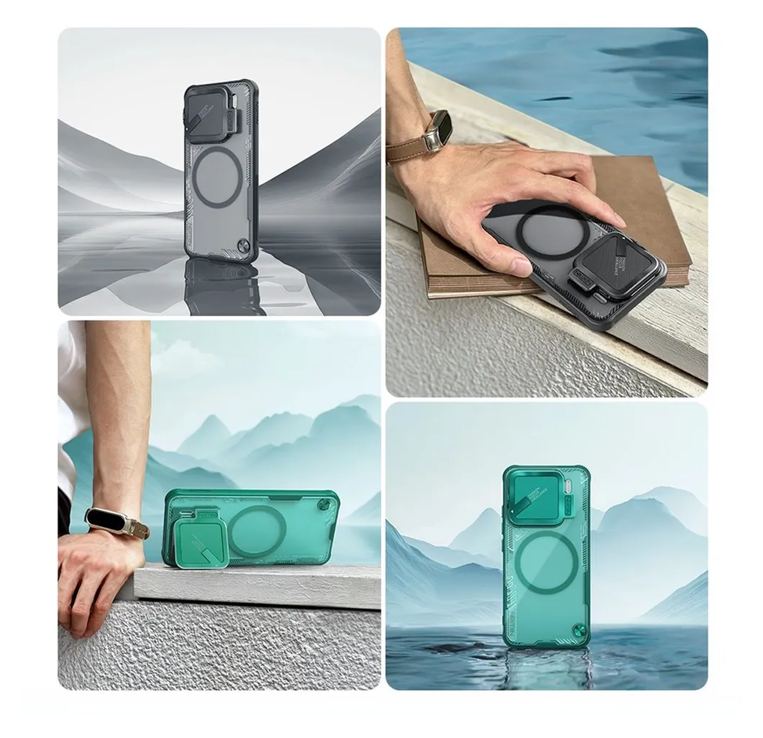 Nillkin IceBlade Prop Xiaomi 15 Hoesje MagSafe / Qi2 Groen afbeelding 13