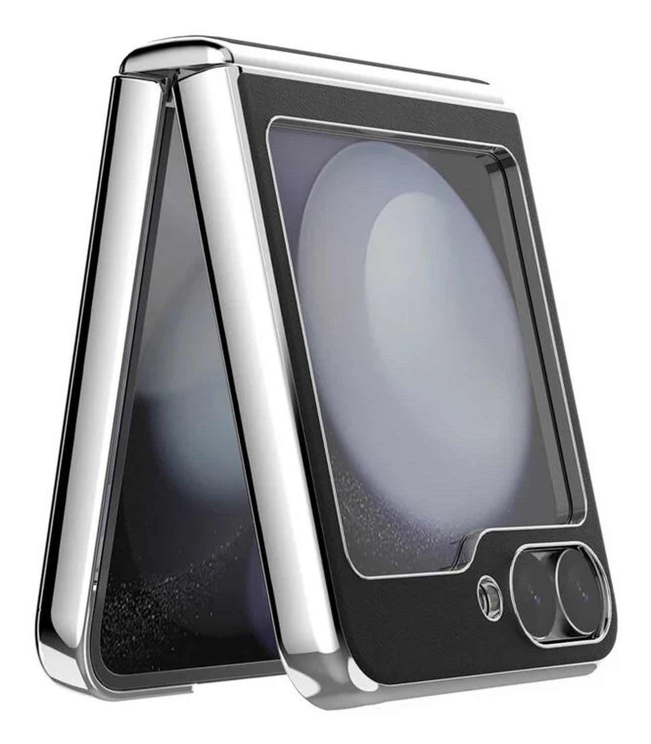 Nillkin Leather CamShield Samsung Z Flip 6 / 7 FE Hoesje met Camera Slider Zwart afbeelding 3