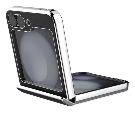 Nillkin Leather CamShield Samsung Z Flip 6 / 7 FE Hoesje met Camera Slider Zwart afbeelding 2