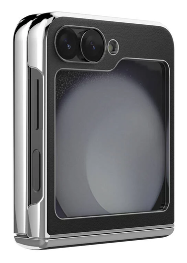 Nillkin Leather CamShield Samsung Z Flip 6 / 7 FE Hoesje met Camera Slider Zwart afbeelding 4