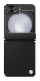 Nillkin Leather CamShield Samsung Z Flip 6 / 7 FE Hoesje met Camera Slider Zwart afbeelding