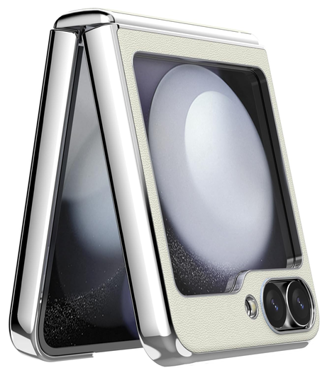 Nillkin Leather CamShield Samsung Z Flip 6 / 7 FE Hoesje met Camera Slider Wit afbeelding 13