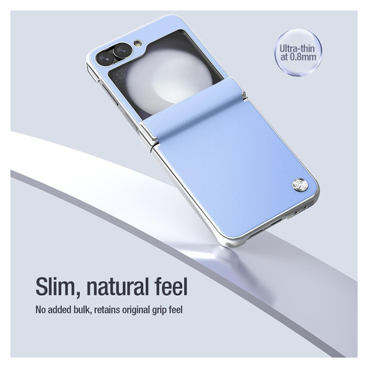 Nillkin Leather CamShield Samsung Z Flip 6 / 7 FE Hoesje met Camera Slider Wit afbeelding 7
