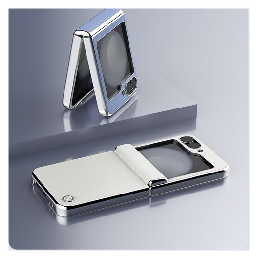 Nillkin Leather CamShield Samsung Z Flip 6 / 7 FE Hoesje met Camera Slider Wit afbeelding 9