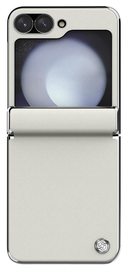 Nillkin Leather CamShield Samsung Z Flip 6 / 7 FE Hoesje met Camera Slider Wit afbeelding