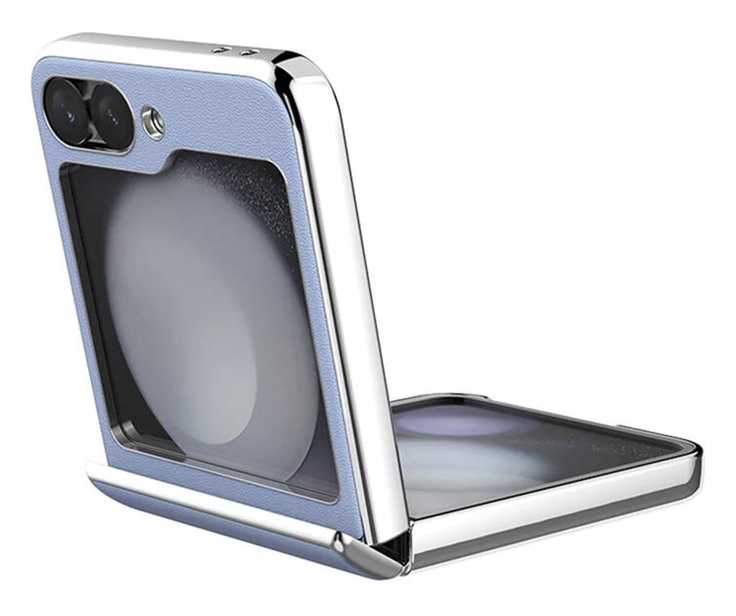 Nillkin Leather CamShield Samsung Z Flip 6 / 7 FE Hoesje met Camera Slider Paars afbeelding 1