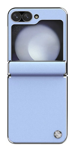 Nillkin Leather CamShield Samsung Z Flip 6 / 7 FE Hoesje met Camera Slider Paars afbeelding 2