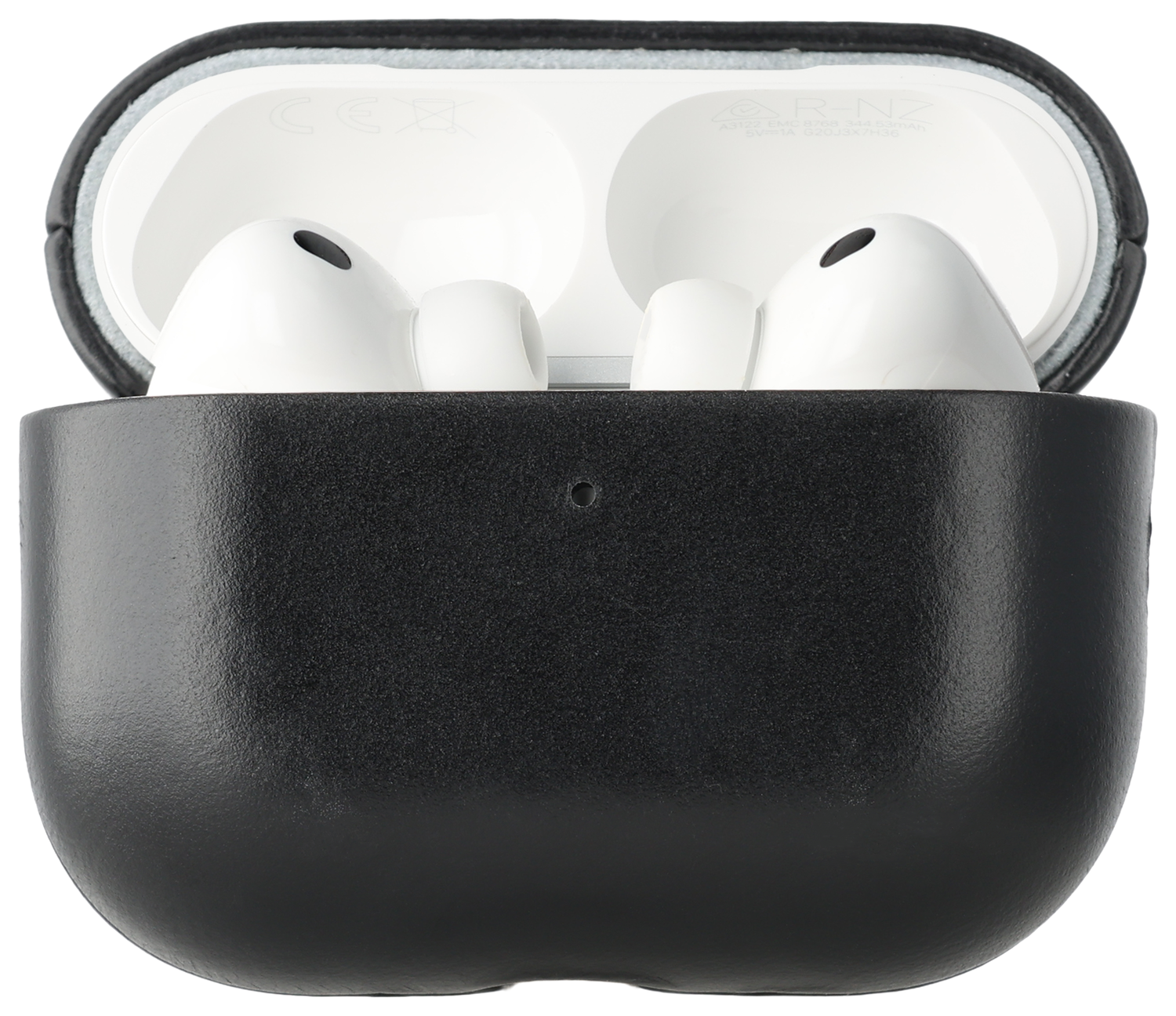 Rosso Deluxe Apple AirPods Pro 2 Hoesje Echt Leer Case Zwart afbeelding 1