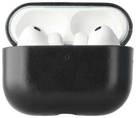 Rosso Deluxe Apple AirPods Pro 2 Hoesje Echt Leer Case Zwart afbeelding