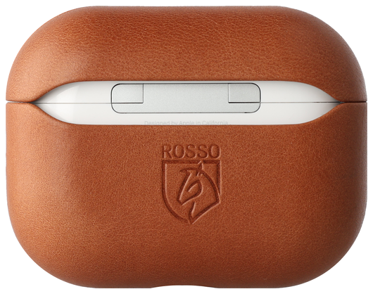 Rosso Deluxe Apple AirPods Pro 2 Hoesje Echt Leer Case Bruin afbeelding 5