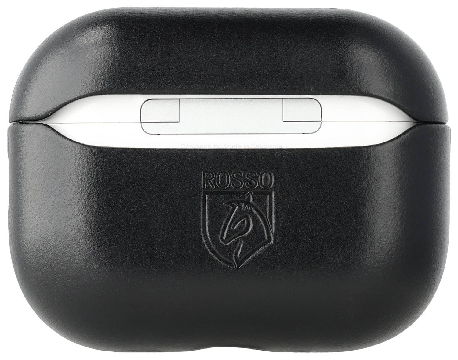 Rosso Deluxe Apple AirPods Pro 3 Hoesje Echt Leer Case Zwart afbeelding 2