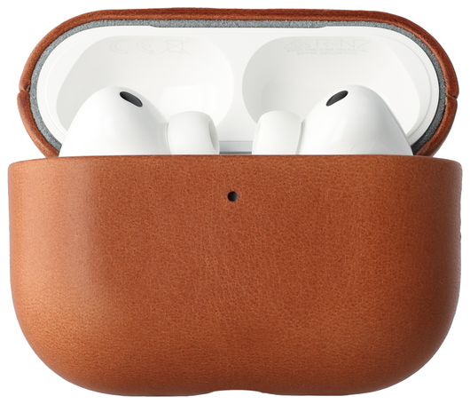 Rosso Deluxe Apple AirPods Pro 3 Hoesje Echt Leer Case Bruin afbeelding 1