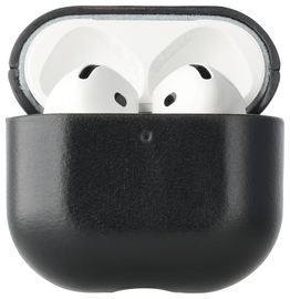Rosso Deluxe Apple AirPods 4 Hoesje Echt Leer Case Zwart