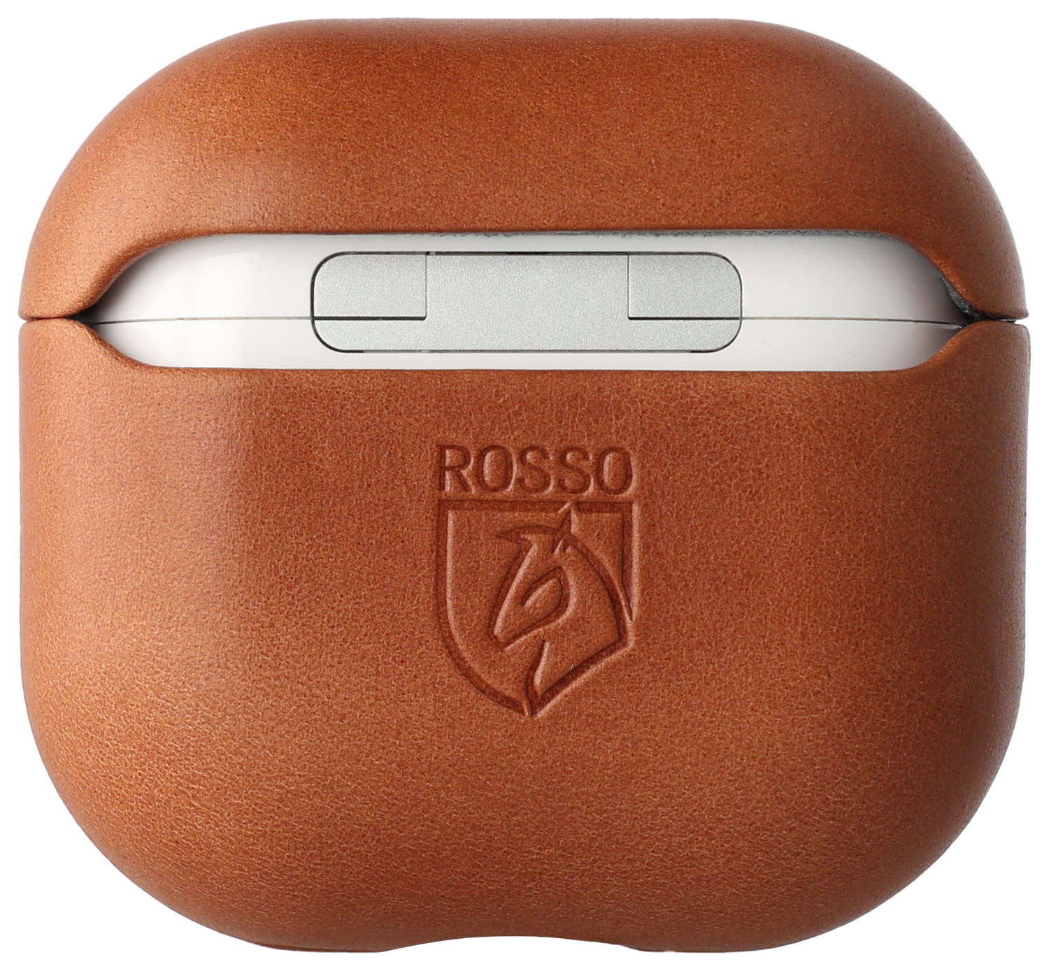 Rosso Deluxe Apple AirPods 4 Hoesje Echt Leer Case Bruin afbeelding 2