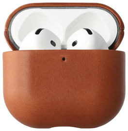 Rosso Deluxe Apple AirPods 4 Hoesje Echt Leer Case Bruin