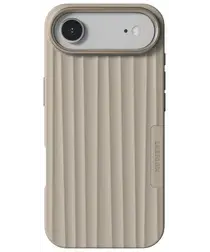 Nudient Bold Case Apple iPhone Air Hoesje Siliconen met MagSafe Beige afbeelding