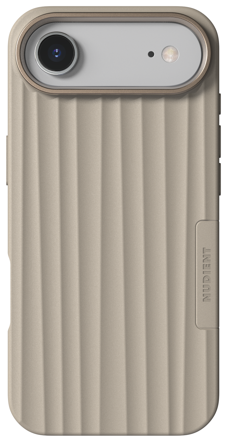 Nudient Bold Case Apple iPhone Air Hoesje Siliconen met MagSafe Beige afbeelding 1