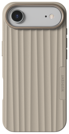 Nudient Bold Case Apple iPhone Air Hoesje Siliconen met MagSafe Beige afbeelding