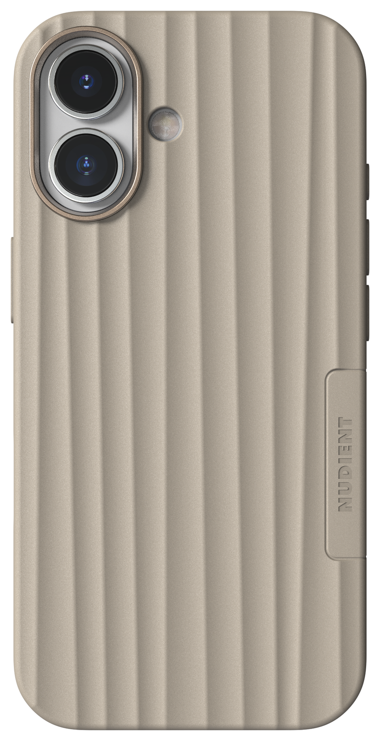 Nudient Bold Case Apple iPhone 17 Hoesje Siliconen met MagSafe Beige afbeelding 1
